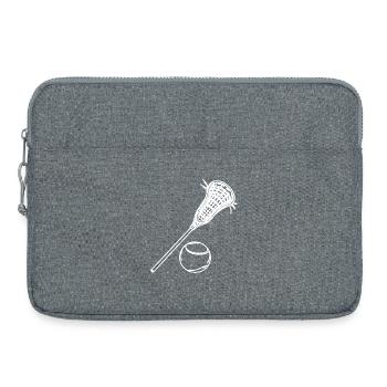 Lacrosse Sketch - Laptop bag 15" - heather grey - Front