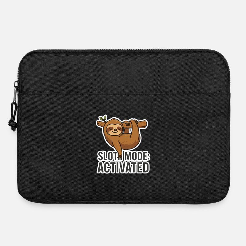 Sloth Mode: Activated - Funny Sloth Saying - Laptop bag 15" - black