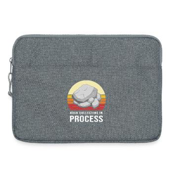 collectionneur de pierres géologue géologie roche - Sacoche pour ordinateur portable 15 pouces - gris chiné - Devant