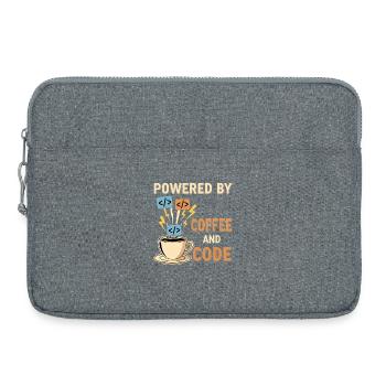 Programmierer Kaffee Motiv Design - Laptoptasche 15" - Grau meliert - Vorne