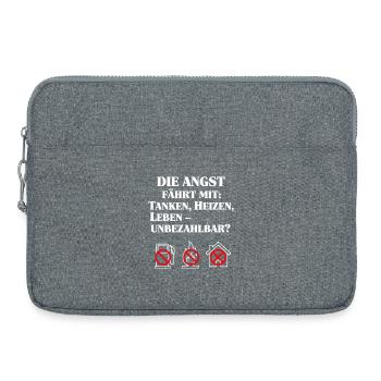 Die Angst fährt mit - Laptoptasche 15" - Grau meliert - Vorne