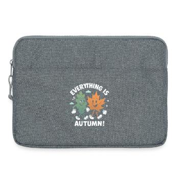 Alles ist Herbst. Schöner Herbst. Ernteherbst. - Laptoptasche 15" - Grau meliert - Vorne