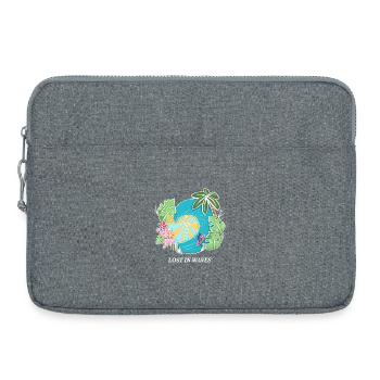 Lost in Waves – Tropical Surf Vibes Design - Laptop bag 15" - heather grey - Front