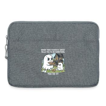 My favorite ghost - Laptop bag 15" - heather grey - Front