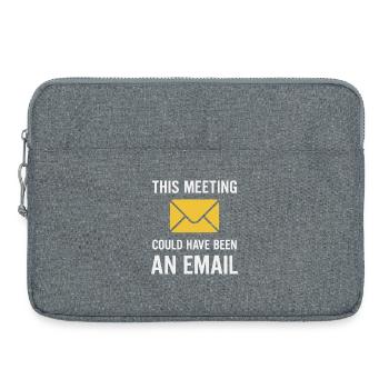 Réunion ou e-mail - Sacoche pour ordinateur portable 15 pouces - gris chiné - Devant