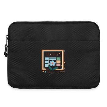 Mom Flower Greeting - Laptop bag 15" - black - Front