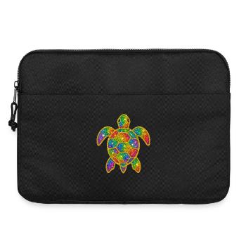 Regenbogen Glitzer Schildkröte - Laptoptasche 15" - Schwarz - Vorne
