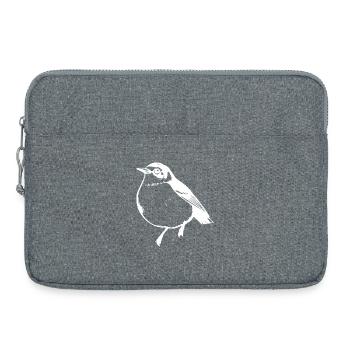 Vogel weiß - Laptoptasche 15" - Grau meliert - Vorne