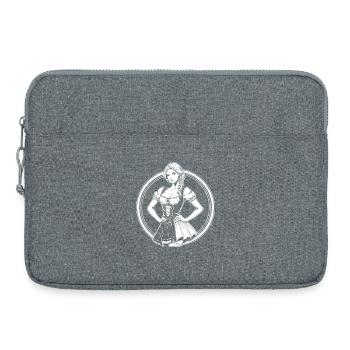 Conception de bande dessinée Dirndl cool - Sacoche pour ordinateur portable 15 pouces - gris chiné - Devant