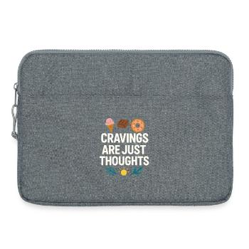 Les fringales ne sont que des pensées, drôle d’amateur de nourriture - Sacoche pour ordinateur portable 15 pouces - gris chiné - Devant