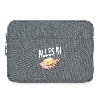 Butterblock Küchenkunst - Laptoptasche 15" - Grau meliert - Vorne