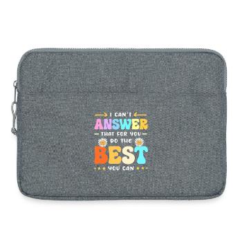 Lehrer Prüfung - Laptoptasche 15" - Grau meliert - Vorne