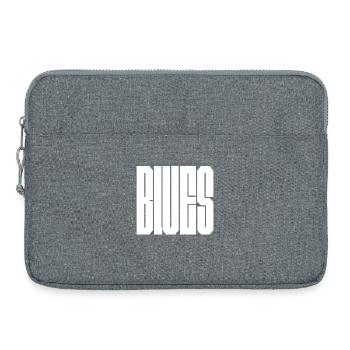 Blues bold logo design - Laptop bag 15" - heather grey - Front