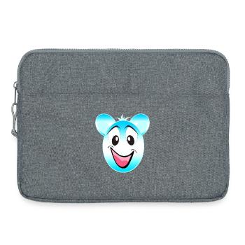 Cheerful Blue White Bear Mascot - Laptop bag 15" - heather grey - Front