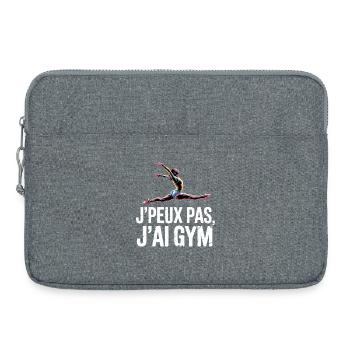 Ich kann nicht, ich habe Fitnessstudio | Turngeschenk | Fitnessstudio - Laptoptasche 15" - Grau meliert - Vorne