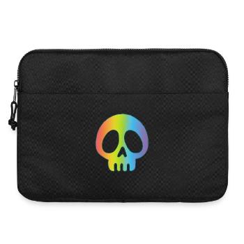 Mehrfarbiger Schädel - Laptoptasche 15" - Schwarz - Vorne