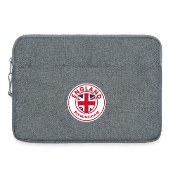 British badge in red, white, blue - Laptop bag 15" - heather grey - Front