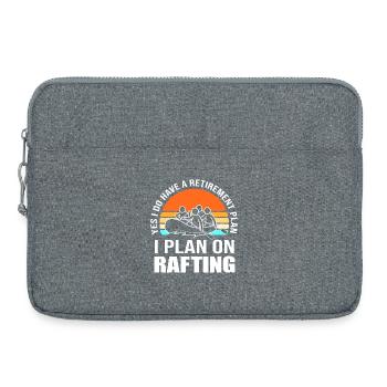 Paddelboot Kajakfahren Kajak Rafting - Laptoptasche 15" - Grau meliert - Vorne