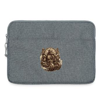 Steampunk Muskeln - Laptoptasche 15" - Grau meliert - Vorne