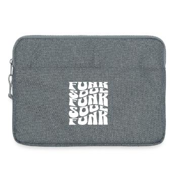 Funk- und Soulmusik – kühne Typografie - Laptoptasche 15" - Grau meliert - Vorne
