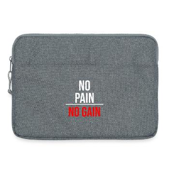 Fight Forge : Pas de douleur Pas de Gagne Motivation Fitness - Sacoche pour ordinateur portable 15 pouces - gris chiné - Devant