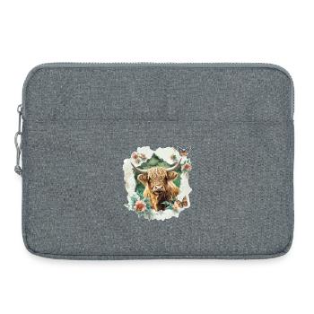 Highland cattle - Laptop bag 15" - heather grey - Front