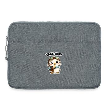 Take Off Pinguin Pilot - Laptoptasche 15" - Grau meliert - Vorne
