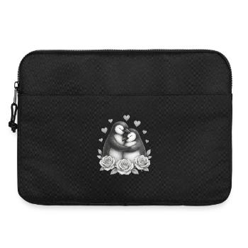 Love Duo Penguin Roses - Laptop bag 15" - black - Front