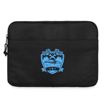Racing Car Emblem Shield Car - Laptop bag 15" - black - Front