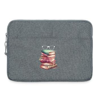 Book Lover Book Nerd - Laptop bag 15" - heather grey - Front