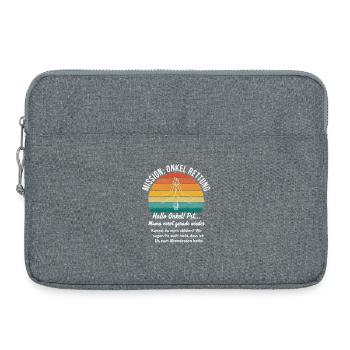 Mission: Onkel Rettung – Geschenk T-Shirt - Laptoptasche 15" - Grau meliert - Vorne