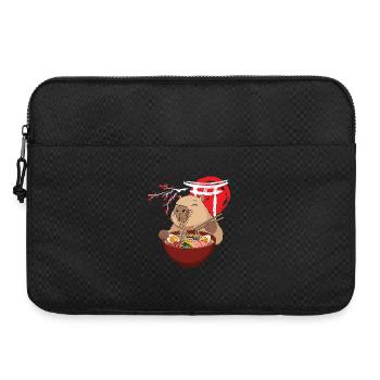 Wasserschwein Isst Ramen Suppe Niedlich Lustig - Laptoptasche 15" - Schwarz - Vorne