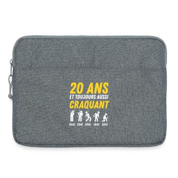 20 Years Vintage Anniversary Humor - Laptop bag 15" - heather grey - Front