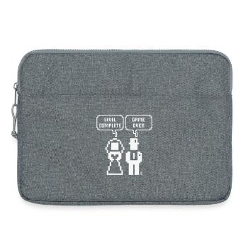 Level Complete – Game Over (JGA / Pixel / Bold W) - Laptoptasche 15" - Grau meliert - Vorne