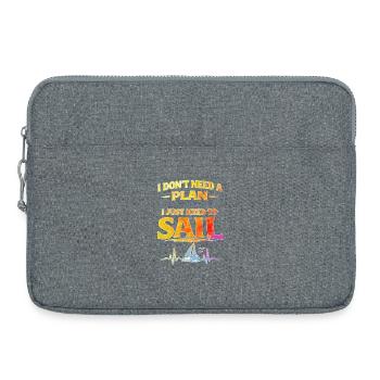 I dont need a plan i just need to sail  - Laptoptasche 15" - Grau meliert - Vorne