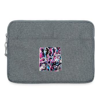 Fête rétro des années 90 - Sacoche pour ordinateur portable 15 pouces - gris chiné - Devant