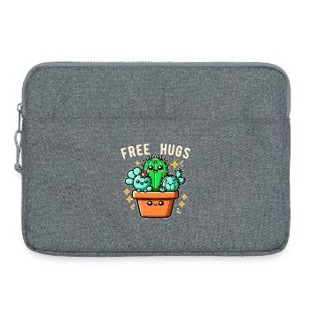 Câlins gratuits Amis cactus Câlins gratuits Drôles - Sacoche pour ordinateur portable 15 pouces - gris chiné - Devant