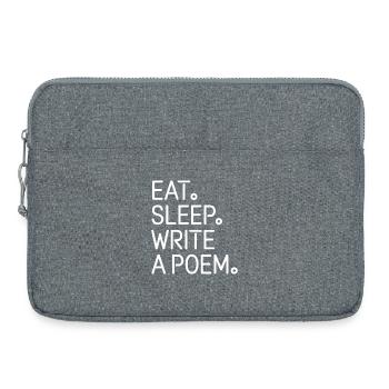 Eat Sleep Write A Poem - Laptop bag 15" - heather grey - Front