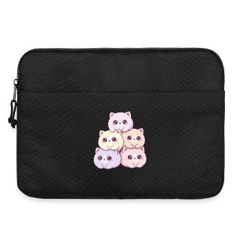 Pastel cats bunch cuddly happy - Laptop bag 15" - black - Front