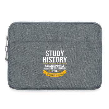 Histoire de l’historien historique - Sacoche pour ordinateur portable 15 pouces - gris chiné - Devant