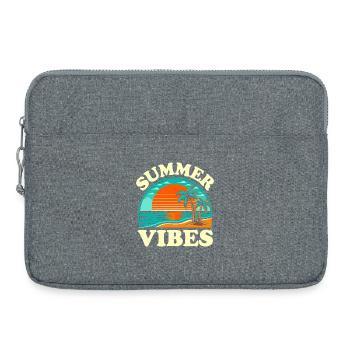 Summer Vibes Beach Sun - Laptop bag 15" - heather grey - Front