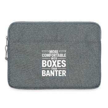 More Comfortable With Boxes - Laptop bag 15" - heather grey - Front