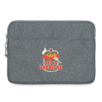 Roi du Barbecue – Champion du Grille - Sacoche pour ordinateur portable 15 pouces - gris chiné - Devant
