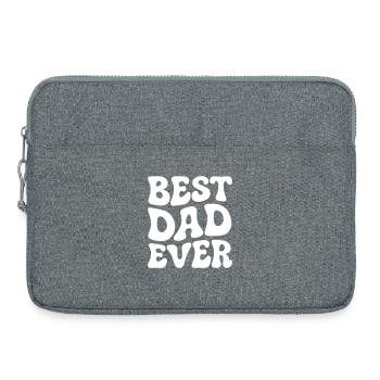 Best dad in the world - Laptop bag 15" - heather grey - Front