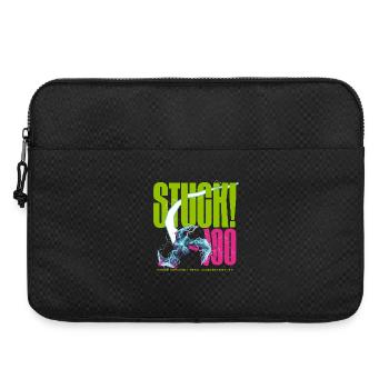 FESTGEFAHREN! 100 Schild gerissen - Laptoptasche 15" - Schwarz - Vorne