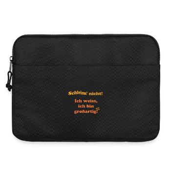 Pas de bave, je sais que je suis génial - Sacoche pour ordinateur portable 15 pouces - noir - Devant