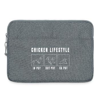 Funny Chicken Lifestyle Comic I Bird Gift - Laptop bag 15" - heather grey - Front