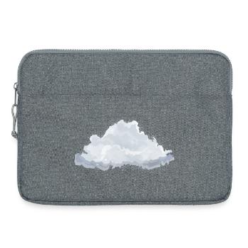 nuage blanc moelleux dessiné unique - Sacoche pour ordinateur portable 15 pouces - gris chiné - Devant