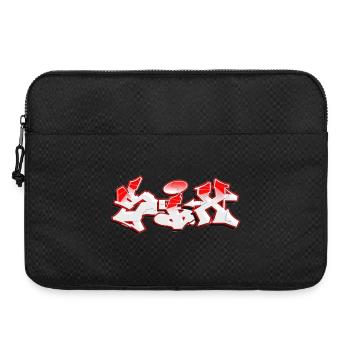 Urban Graffiti in Bold Red and White - Laptop bag 15" - black - Front