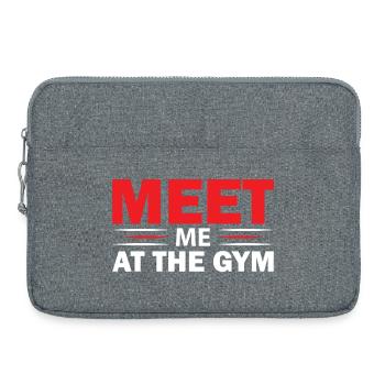 Dicton motivant Conception d’entraînement de fitness - Sacoche pour ordinateur portable 15 pouces - gris chiné - Devant